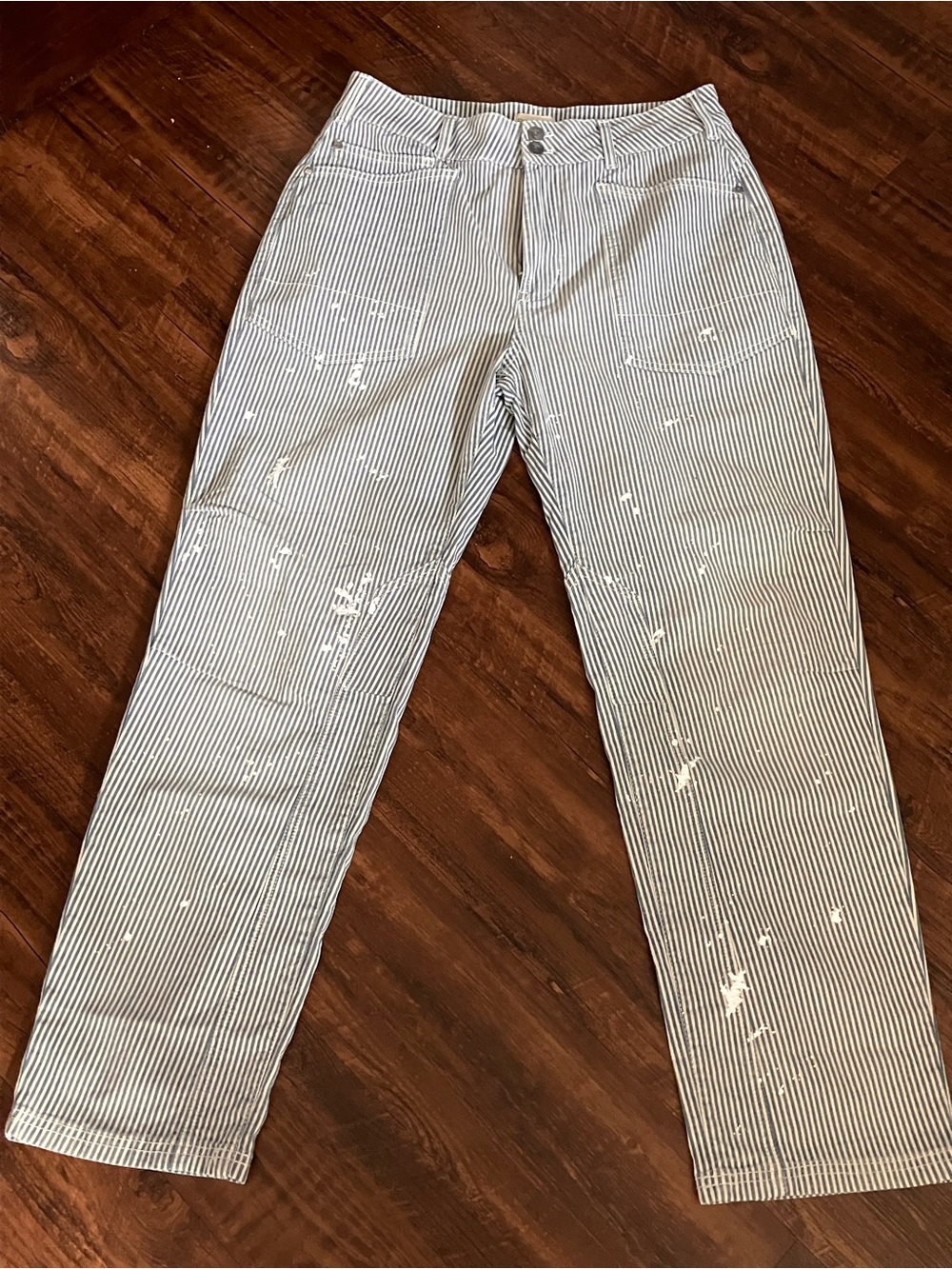 Pilcro Anthropologie The Wanderer Railroad Splatter Jeans